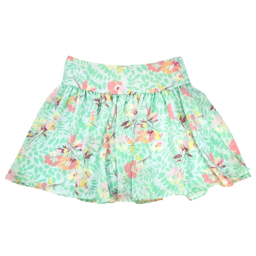Gap Mini Skirt Women’s Size 4 Ditsy Floral Lined Blue + Green Multicolor Flowy